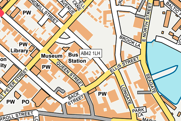 AB42 1LH map - OS OpenMap – Local (Ordnance Survey)