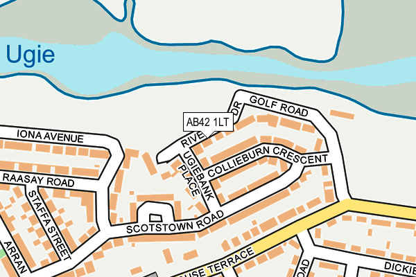 AB42 1LT map - OS OpenMap – Local (Ordnance Survey)
