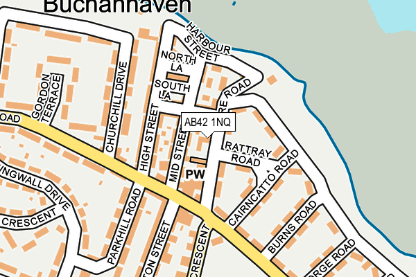 AB42 1NQ map - OS OpenMap – Local (Ordnance Survey)