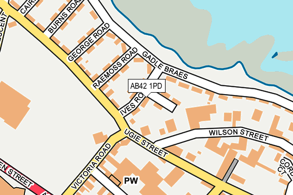 AB42 1PD map - OS OpenMap – Local (Ordnance Survey)
