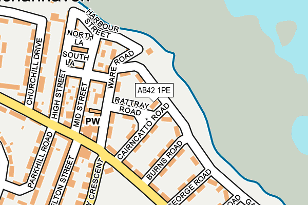 AB42 1PE map - OS OpenMap – Local (Ordnance Survey)