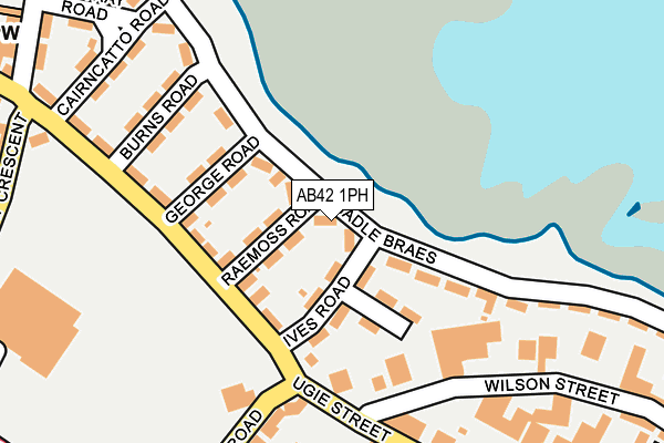 AB42 1PH map - OS OpenMap – Local (Ordnance Survey)