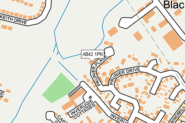 AB42 1PN map - OS OpenMap – Local (Ordnance Survey)