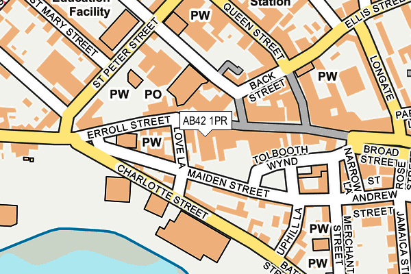 AB42 1PR map - OS OpenMap – Local (Ordnance Survey)