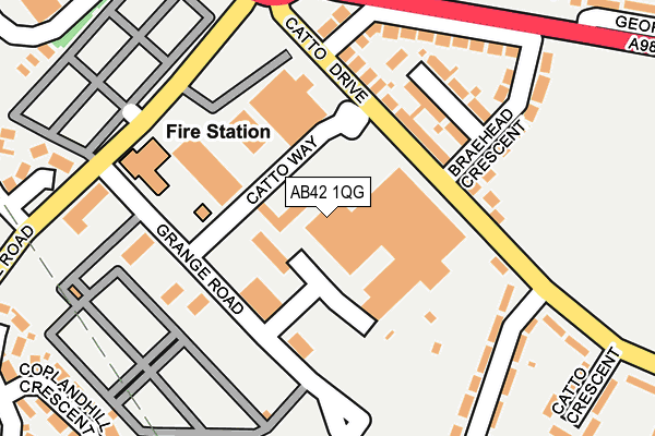AB42 1QG map - OS OpenMap – Local (Ordnance Survey)