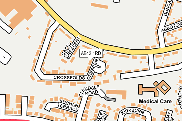 AB42 1RD map - OS OpenMap – Local (Ordnance Survey)