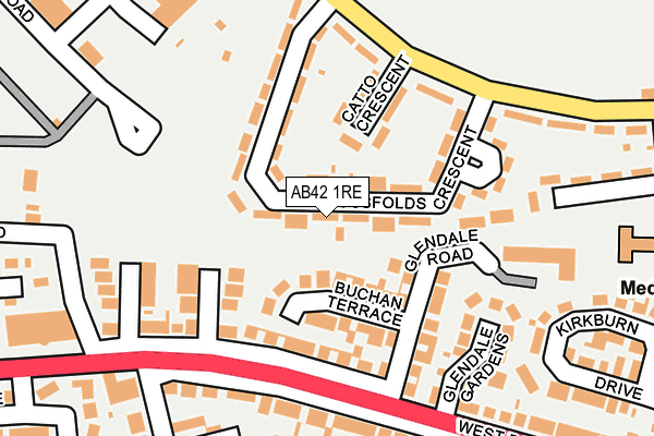 AB42 1RE map - OS OpenMap – Local (Ordnance Survey)
