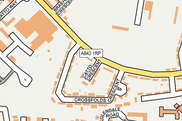AB42 1RP map - OS OpenMap – Local (Ordnance Survey)