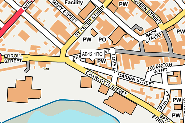 AB42 1RQ map - OS OpenMap – Local (Ordnance Survey)