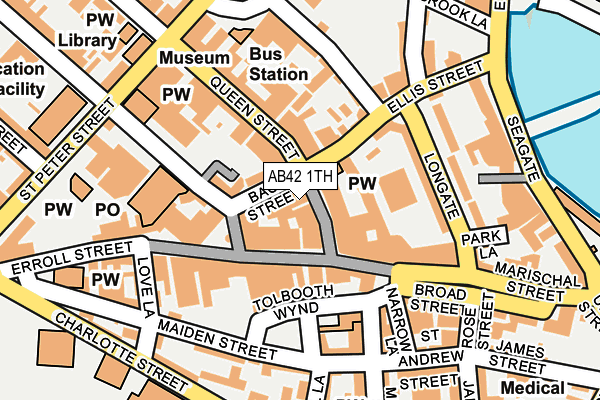 AB42 1TH map - OS OpenMap – Local (Ordnance Survey)