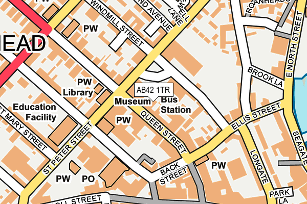 AB42 1TR map - OS OpenMap – Local (Ordnance Survey)