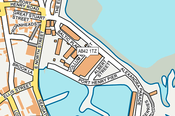 AB42 1TZ map - OS OpenMap – Local (Ordnance Survey)