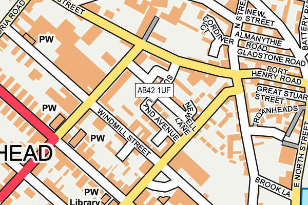 AB42 1UF map - OS OpenMap – Local (Ordnance Survey)