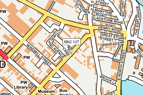 AB42 1UT map - OS OpenMap – Local (Ordnance Survey)