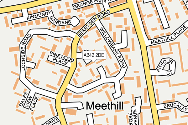 AB42 2DE map - OS OpenMap – Local (Ordnance Survey)