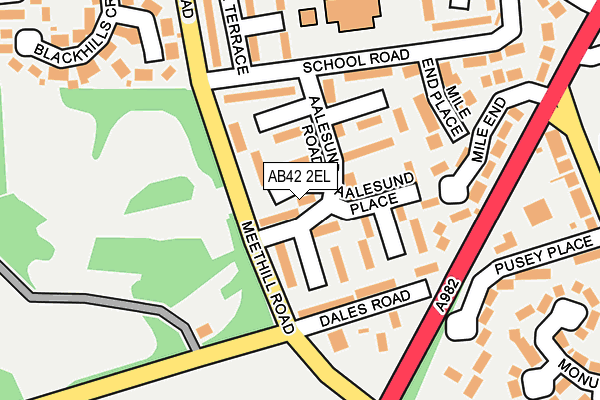 AB42 2EL map - OS OpenMap – Local (Ordnance Survey)