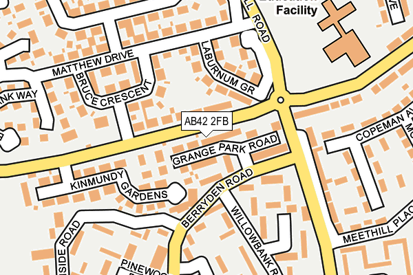 AB42 2FB map - OS OpenMap – Local (Ordnance Survey)