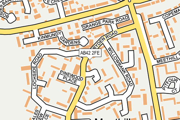 AB42 2FE map - OS OpenMap – Local (Ordnance Survey)