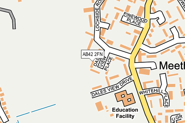 AB42 2FN map - OS OpenMap – Local (Ordnance Survey)