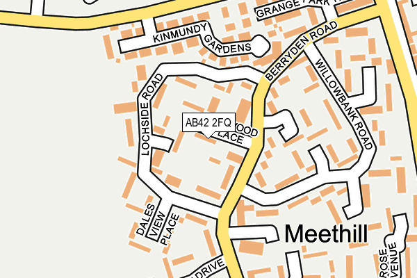 AB42 2FQ map - OS OpenMap – Local (Ordnance Survey)