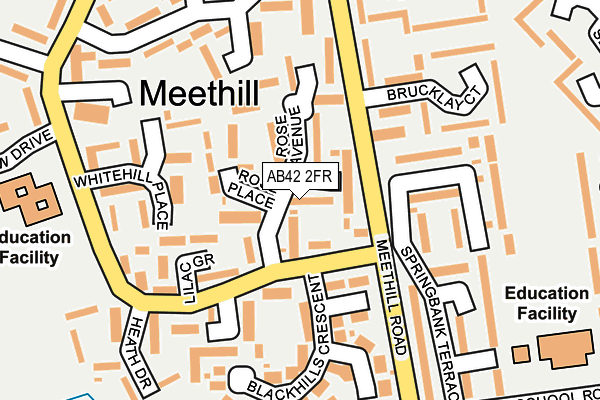AB42 2FR map - OS OpenMap – Local (Ordnance Survey)