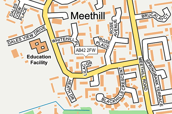 AB42 2FW map - OS OpenMap – Local (Ordnance Survey)