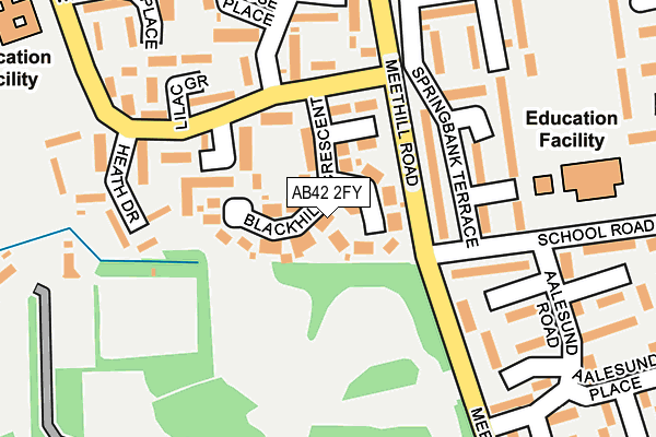 AB42 2FY map - OS OpenMap – Local (Ordnance Survey)