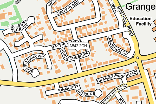 AB42 2GH map - OS OpenMap – Local (Ordnance Survey)