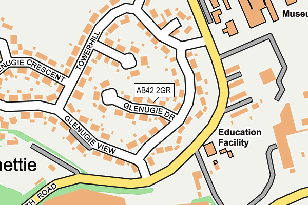AB42 2GR map - OS OpenMap – Local (Ordnance Survey)