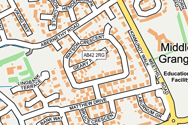 AB42 2RG map - OS OpenMap – Local (Ordnance Survey)