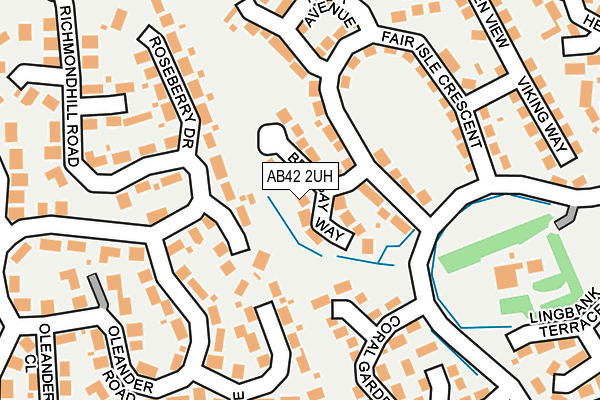 AB42 2UH map - OS OpenMap – Local (Ordnance Survey)