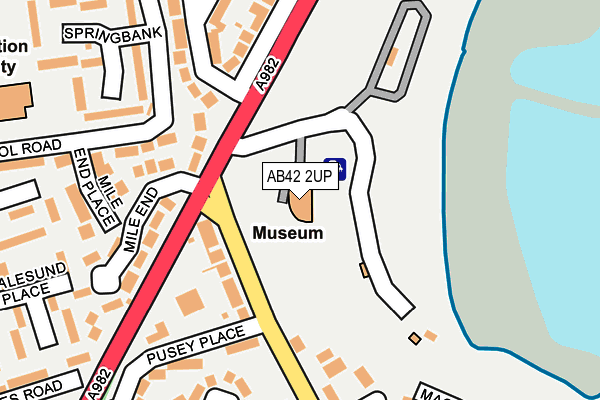 AB42 2UP map - OS OpenMap – Local (Ordnance Survey)