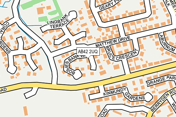 AB42 2UQ map - OS OpenMap – Local (Ordnance Survey)