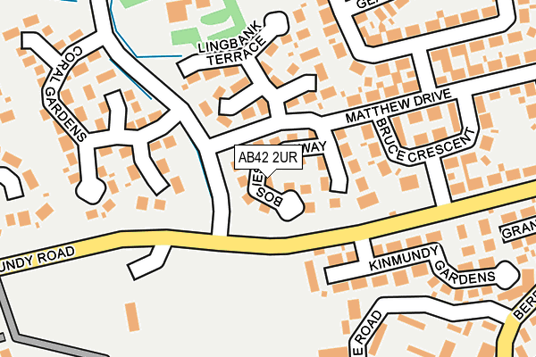 AB42 2UR map - OS OpenMap – Local (Ordnance Survey)