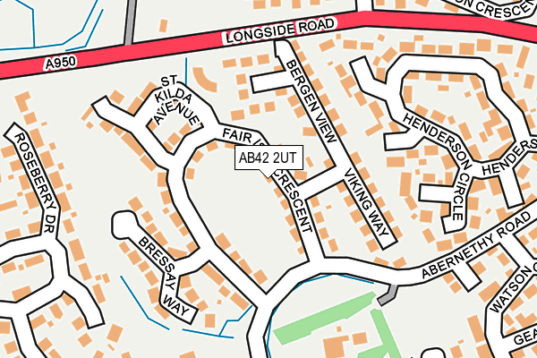 AB42 2UT map - OS OpenMap – Local (Ordnance Survey)