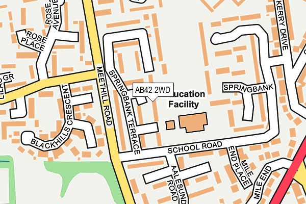 AB42 2WD map - OS OpenMap – Local (Ordnance Survey)