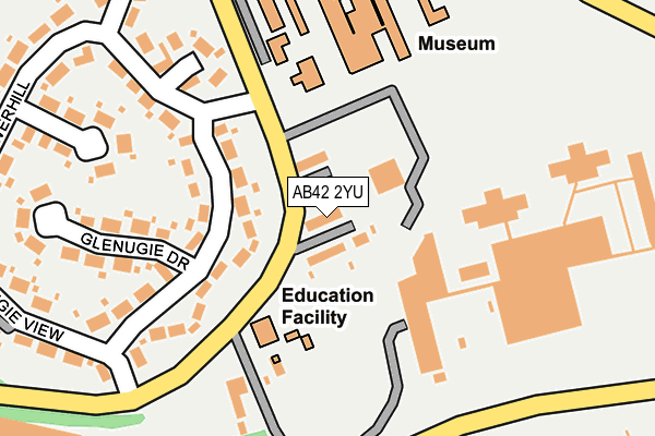 AB42 2YU map - OS OpenMap – Local (Ordnance Survey)