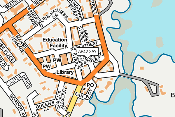 AB42 3AY map - OS OpenMap – Local (Ordnance Survey)
