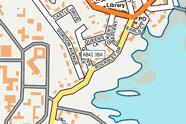 AB42 3BA map - OS OpenMap – Local (Ordnance Survey)