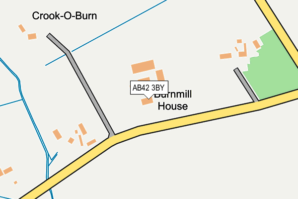 AB42 3BY map - OS OpenMap – Local (Ordnance Survey)