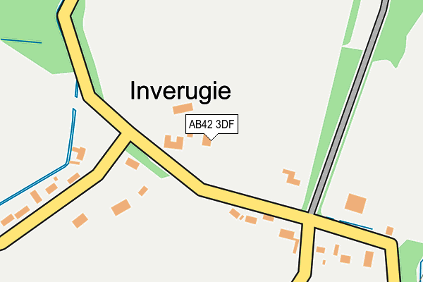 AB42 3DF map - OS OpenMap – Local (Ordnance Survey)
