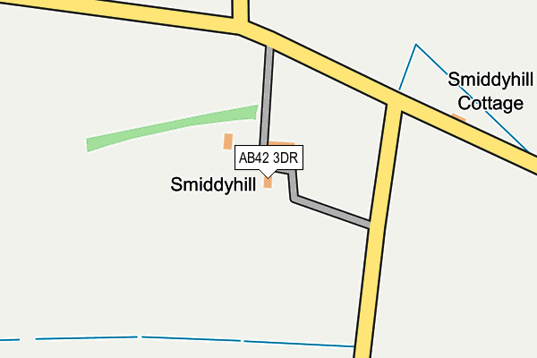 AB42 3DR map - OS OpenMap – Local (Ordnance Survey)