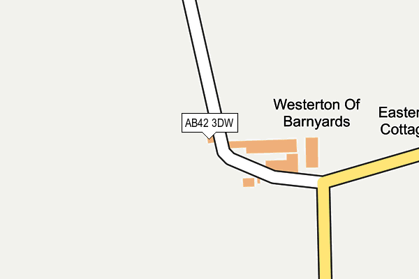 AB42 3DW map - OS OpenMap – Local (Ordnance Survey)