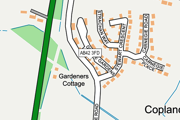 AB42 3FD map - OS OpenMap – Local (Ordnance Survey)