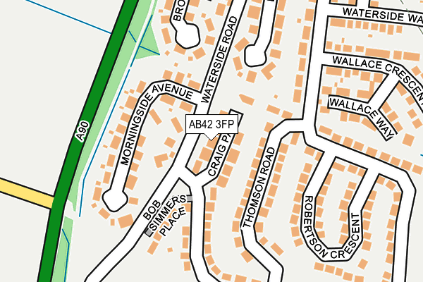 AB42 3FP map - OS OpenMap – Local (Ordnance Survey)