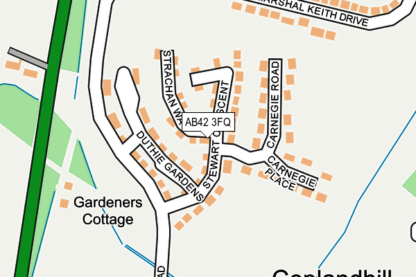 AB42 3FQ map - OS OpenMap – Local (Ordnance Survey)