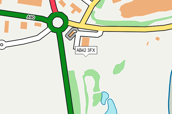 AB42 3FX map - OS OpenMap – Local (Ordnance Survey)