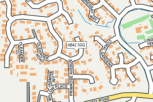 AB42 3GQ map - OS OpenMap – Local (Ordnance Survey)