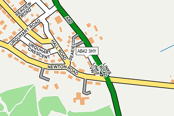 AB42 3HY map - OS OpenMap – Local (Ordnance Survey)