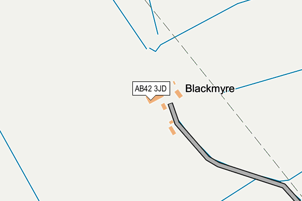 AB42 3JD map - OS OpenMap – Local (Ordnance Survey)